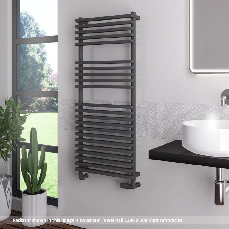 Rowsham 1800 x 600mm Towel Rail - Matt Anthracite