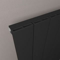Charlton 1800 x 565mm Aluminium Radiator - Matt Black