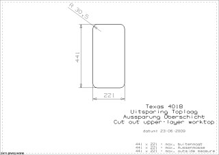Texas 18x40 Flush Cut Out