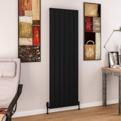 Charlton 1800 x 565mm Aluminium Radiator - Matt Black