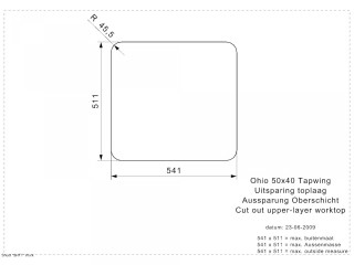 Ohio 50x40 Tapwing Flush Cut Out