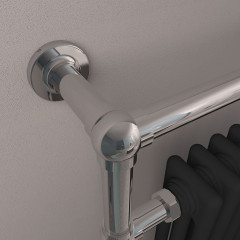 Avon Towel Rail 960 x 500mm - Chrome / Matt Black