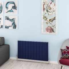 Withington 600 x 1040mm Aluminium Radiator - Matt Cobalt Blue