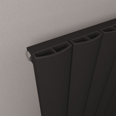 Tordino 600 x 850mm Aluminium Radiator - Matt Black