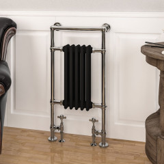 Avon Towel Rail 960 x 500mm - Chrome / Matt Black
