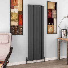 Charlton 1800 x 565mm Aluminium Radiator - Matt Anthracite