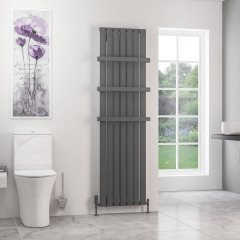 Sandhurst 1800 x 485mm Aluminium Radiator - Matt Anthracite