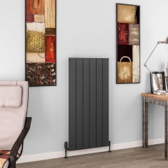 Charlton 1200 x 565mm Aluminium Radiator - Matt Anthracite