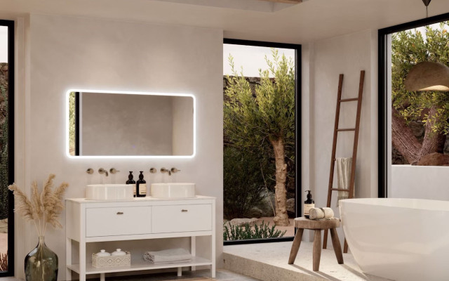 Discover the elegance of modern design with The New FRONTIER bathroom by Saneux.