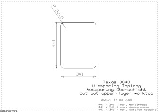 Texas 30x40 Flush Cut Out