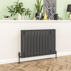 Sandhurst 600 x 835mm Aluminium Radiator - Matt Anthracite