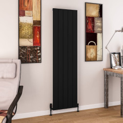 Charlton 1800 x 470mm Aluminium Radiator - Matt Black