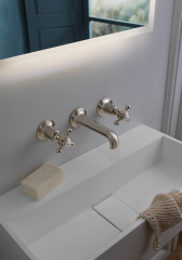 14 Grosvenor Three Hole Wall Mount Nickel