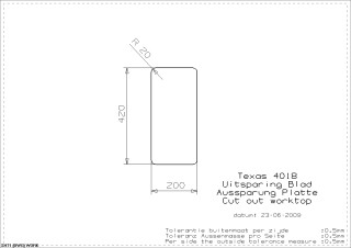 Texas 18x40 Inset Cut Out