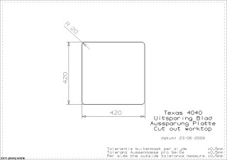 Texas 40x40 Inset Cut Out
