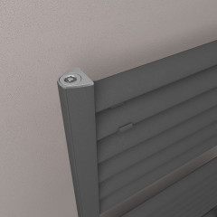 Velor 1200 x 600mm Towel Aluminium Rail - Matt Anthracite